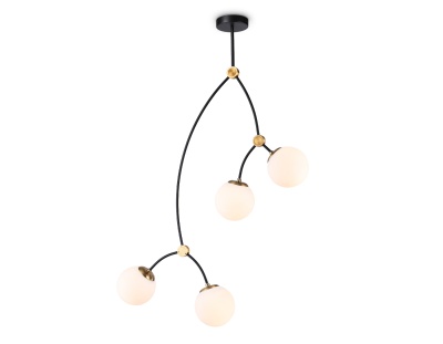 Люстра подвесная Ambrella TR2575/4 BK/SB черный/бронза E27/4 max 60W D790*1120