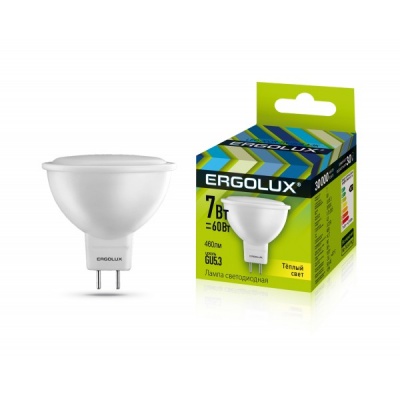 Лампа Ergolux LED-JCDR-7W-GU5.3-3K JCDR 172-265V