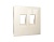 AP3121 Лицевая панель ALFA (Бежевый глянец) для компьютерной/телефонной двойной розетки RJ-45/RJ-11 