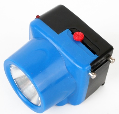 Фонарь ULTRAFLASH LED5375 налобн. аккум. 220В, голубой, 1 Ватт  LED, 2 реж, пласт, бокс