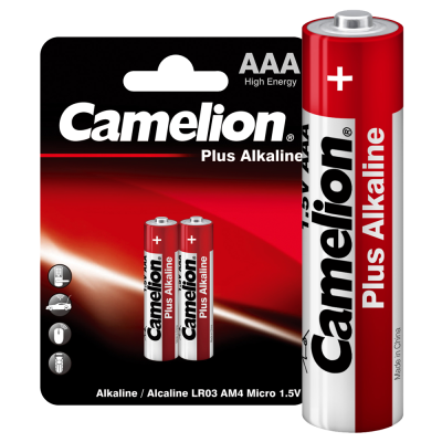 Батарейка CAMELION LR03 Plus Alkaline BL-2 (BP-2), 1.5В (24/576)