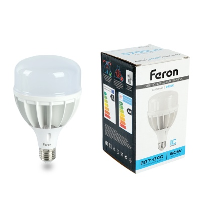 Лампа светодиодная FERON LB-65 60W 230V E27-E40 6400K