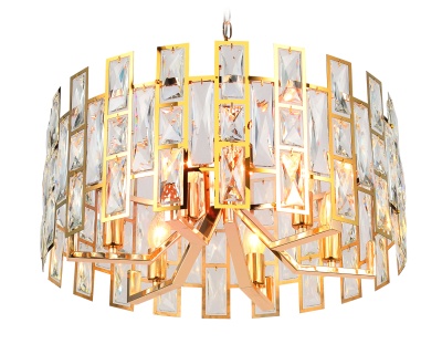 Люстра подвесная Ambrella TR5061/6 GD/CL золото/прозрачный E14/6 max 40W D500*938