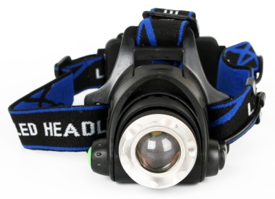 Фонарь ULTRAFLASH E150 аккум. 220В, черн., CREE 3W, фокус, 2ак 3 реж.,  пласт. бокс