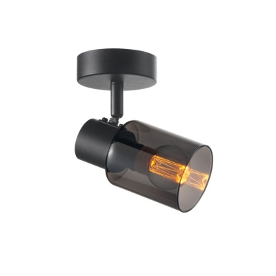 Спот на основании General GWL-E14-M-IP20 Одинарный Черный+Дымчатый Солмия