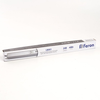 Трансформатор электронный FERON LB001 для светодиодной ленты 48W 24V ( ультратонкий драйвер)