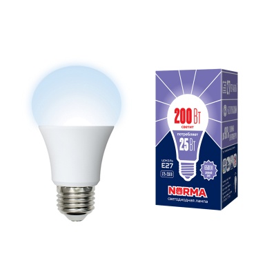 Лампа светодиодная VOLPE LED-A70-25W/6500K/E27/FR/NR картон серия Norma