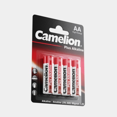 Батарейка CAMELION LR6 Plus Alkaline BL-4 (BP-4), 1.5В (4/48/576)