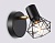 Настенно-потолочный спот в стиле лофт AMBRELLA TR8655 BK/GD черный/золото E14 max 60W 170*100*140