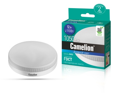 Лампа CAMELION LED12-GX53/865/GX53 220V 12W (1/10/100)