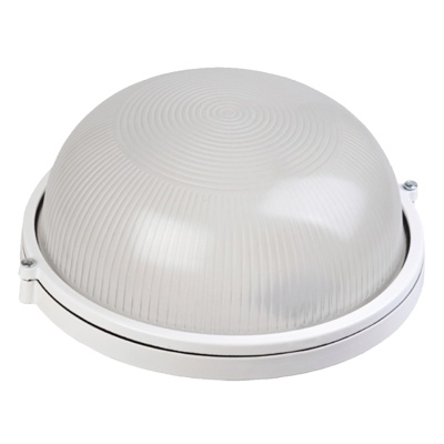 Светильник GCF-R-E27-60-IP65 (НПБ/НПП 1301) круг белый без реш.