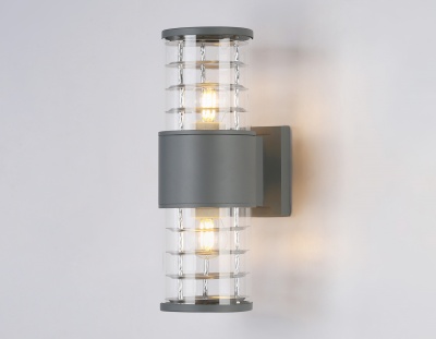 Светильник уличный настенный архитектурный ST2523/2 GR/CL серый/прозрачный IP54 E27/2 max 11W 305*11