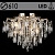 Люстра E2049/6+6 FGD золото 6х60W E27+6х3W LED d610 h460 ПДУ, QH21