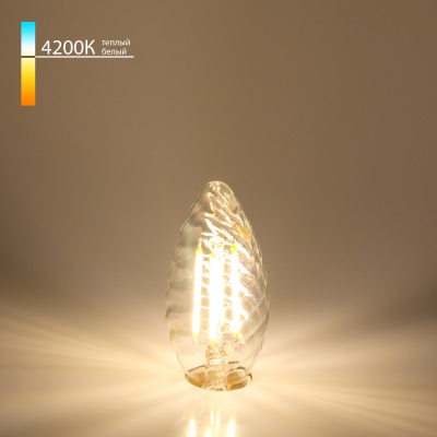 Лампа светодиодная Elektrostandard BL129  F 7W 4200K E14 прозрачный (Свеча витая)