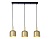 Светильник подвесной Ambrella TR97118/3 GD/BK золото/черный E27*3 max 40W D130*113*1200
