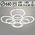Люстра DK06062C/4+4B PR WH белый 192W+8W LED RGB 3000-6500K d660 ПДУ(ИК) диммер, HN23