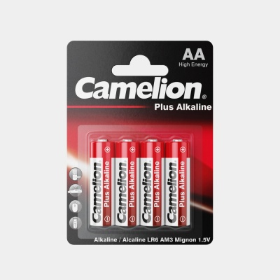 Батарейка CAMELION LR6 Plus Alkaline BL-4 (BP-4), 1.5В (4/48/576)