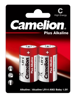 Батарейка CAMELION LR14 Plus Alkaline BL-2, 1.5В (12/192)