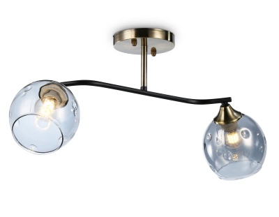 Светильник подвесной Ambrella TR303008/2 SB/BK/SM бронза/черный/дымчатый E27/2 max 40W 560*140*240