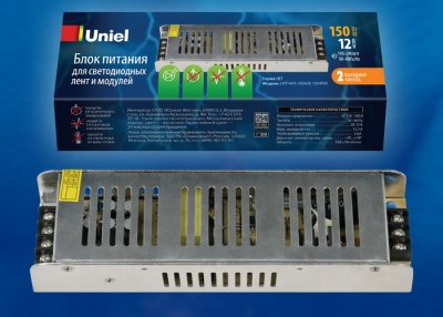 Блок питания UNIEL UET-VAS-120A20 12V IP20, 120Вт Металлический корпус