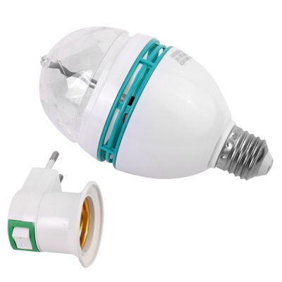 Лампа светодиодная Ergolux LED-A75DIS-3W-E27 DISCO RGB 220-240В