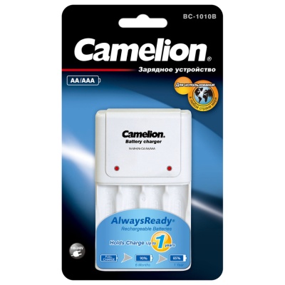 Зарядное устройство CAMELION BC-1010B, 2-4AA/AAA/200Ma /свет. индик. (1/8/32)
