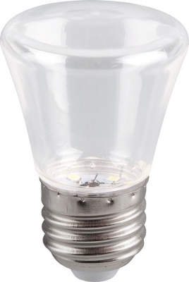 Лампа светодиодная FERON LB-372 1W 230V Е27 6400K Колокольчик прозрачный для белт лайта