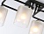 Люстра подвесная Ambrella TR303222/4 BK/CH/FR черный/хром/белый матовый E27*4 max 60W 530*290*220