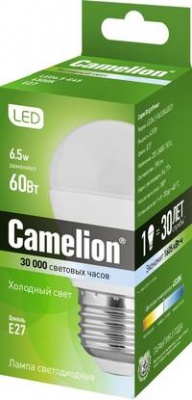 Лампа CAMELION LED6.5-G45/845/E27 220V 6.5W (1/10/100)