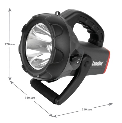 Фонарь CAMELION 2931R2 Карбон аккум.,10W CREE LED,4B 4Ач.,220В/12В (1/12)
