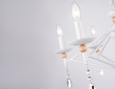 Люстра подвесная Ambrella TR9596/6 WH белый E14/6 max 40W D660*880
