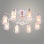 Люстра XA1039B/8 WH+FGD белый/золото 8х60W E27 d750 h320