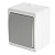 Переключатель 1-клавишный 250В, 10А, IP54, PSW10-212-54, белый/серый