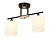 Светильник подвесной Ambrella TR9543/2 BK/FR черный/белый матовый E27/2 max 40W 435*120*280