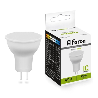 Лампа светодиодная FERON LB-960 13W 230V G5.3 4000K MR16