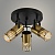 Спот 24001/3 BK+BRASS черный/латунь 3x40W E14 h135, 24