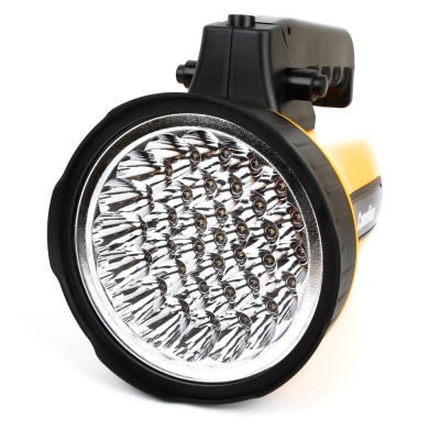 Фонарь CAMELION LED 29315 аккумуляторный желтый 220В/12V, пластик, коробка, 35LED, 6В 4А-ч (1/8)