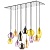 803125 Подвес PENTOLA 12x25W G9 chrome/amber, smoky, olive, plum