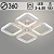 Люстра LI09821A/4 PR WT белый 64W LED 3000-6500K d360 ПДУ(ИК) диммер, HN23