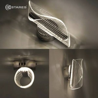 Светильник ESTARES бра  LUMIERA 10W I-ON/OFF-225x80x85-CHROME/CLEAR-220-IP20  Управляемый