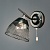 Бра XA1274/1 BK+CR черный/хром 1х60W E27 h190, HN21