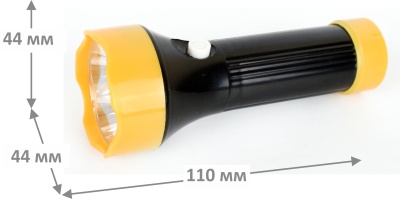 Фонарь ULTRAFLASH 5002-ТН 4LED 3XR03 черный, пластик, блистер-пакет (25)