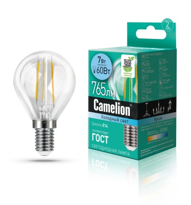 Лампа CAMELION LED7-G45-FL/845/E14 220V 7W ()