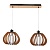 Люстра подвесная Е27 2*60Вт MD.9012-2-P-BK+WOOD