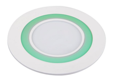 Светильник светодиодный JAZZway PPL-R180140 (18031) 12W/4W 6500K green зеленый/круглый (20)