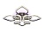 Светильник Ambrella FA2835/4+4 DCH черный хром 3000K/4200K/6400K 118W 750*750*120 (ПДУ РАДИО 2.4G)