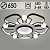 Люстра MX2977/5+5 WH+BK белый/черный 178W LED 3000-6000K d650 h90 ПДУ диммер mobile, OLY24