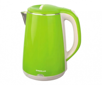 Чайник ERGOLUX ELX-KS06-C16 светло-зеленый 1.8л, 1500Вт, 220-230В, нерж.сталь/пластик