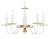 Люстра подвесная Ambrella TR9592/5 WH/LW белый/светлое дерево E14/5 max 40W D555*660