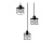 Светильник подвесной в стиле лофт Ambrella TR8081/3 BK черный E27*3 max 40W D372*1170